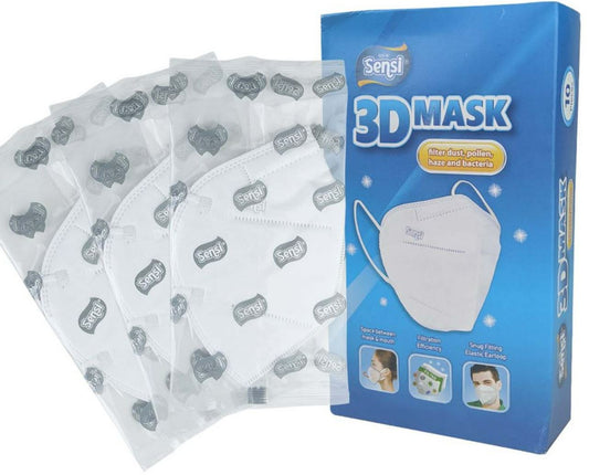 SENSI 3D Mask - 10pcs per box (individual package)