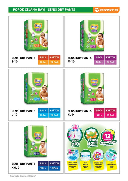 SENSI Baby Pant Pull Up Diapers