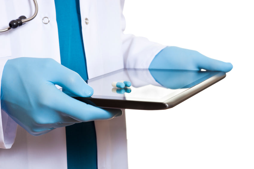 ARISTA Blue Nitrile Examination Gloves Powder Free