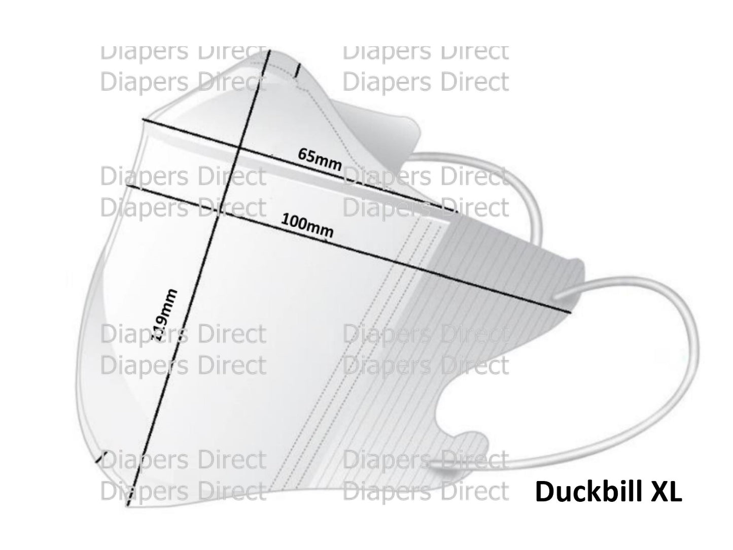 SENSI Duckbill/ Duckbill XL Face Mask White (Double Filter) - 50pcs per box